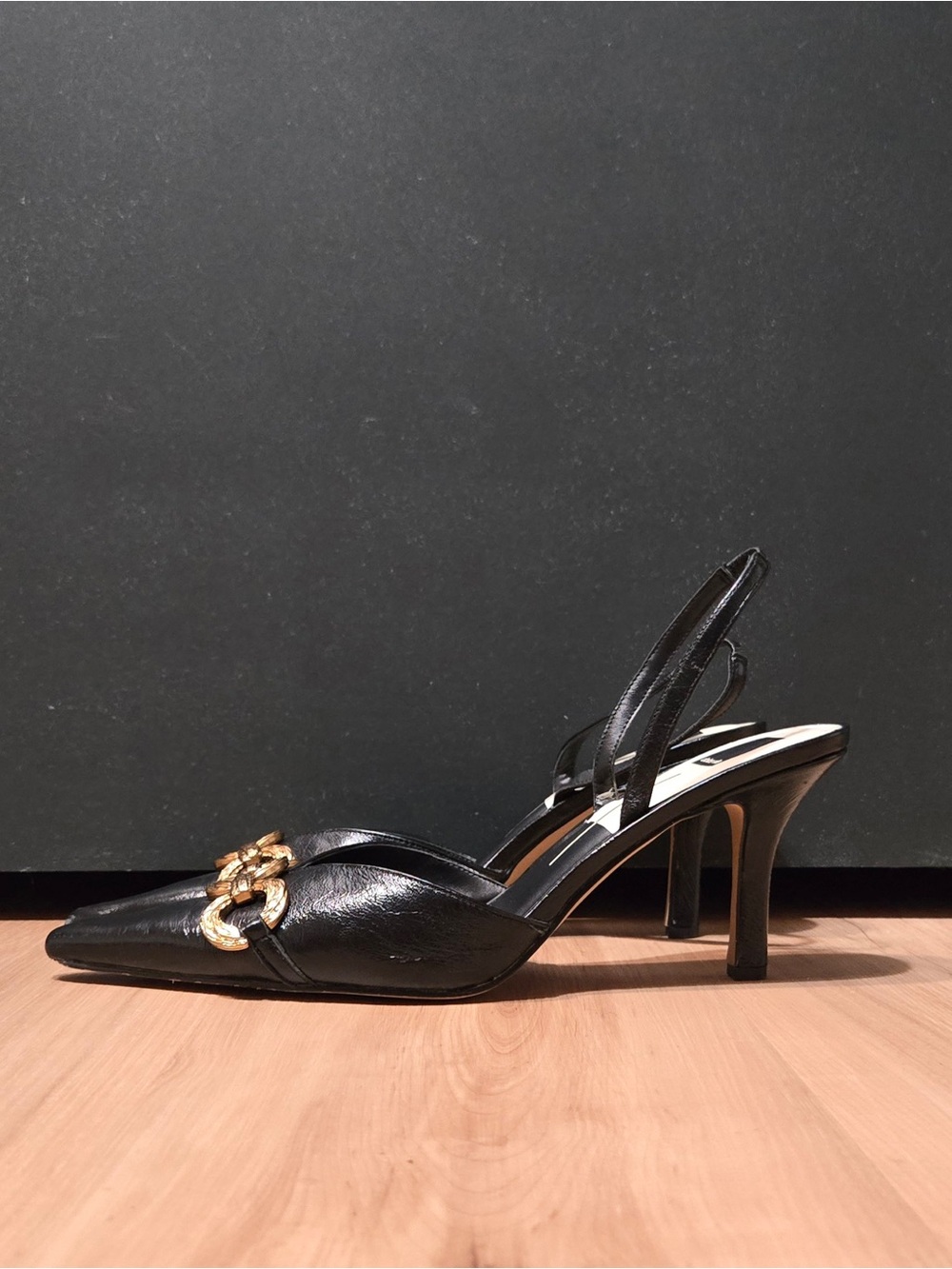 dolce vita | haylee slingback pump | pointed toe | low heel | gold | US 12 - Picture 1 of 11
